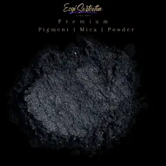 Premium Pigment Powder 50g | Authentic Unique & Bright Pearlescent Metallic and Neon Colors | Especially Formulated for Artwork, Resin, Slime, Plasticine and more by Ezgi Sertcetin Comet black