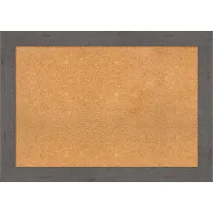 Cork Board, Rustic Plank Grey Frame - Bulletin Board, Organization Board, Pin Board