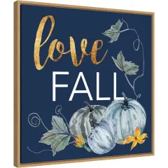 Indigo Harvest IV by Melissa Wang 22-in. W x 22-in. H. Canvas Wall Art Print Framed in Natural