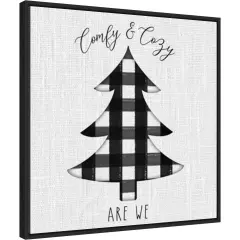 Winter Wonder II by Hartworks Studio 22-in. W x 22-in. H. Canvas Wall Art Print Framed in Black