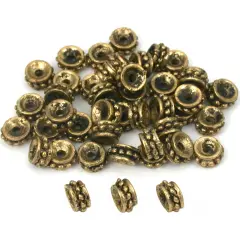 Bali Spacer Beads Antique Gold Plated 6mm Approx 45