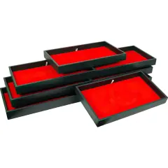 8 Red Velvet Chain Pad & Jewelry Display Tray
