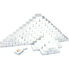 100 White Swirl Cotton Charm Jewelry Boxes Gift Display 2 3/16" x 1 3/4" x 3/4"