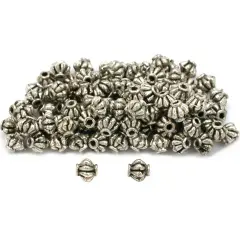 Fluted Bali Beads Antique Silver Plated 5mm Approx 100