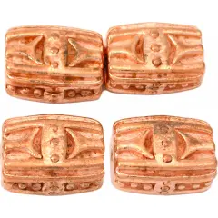 Bali Rectangle Beads Copper Plate Beading 14mm Approx 3