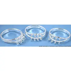 3 Silver Charm Ring Jewelry Beading Findings Rings Part