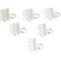 6 Sterling Silver 3 Strand Pearl Bead Necklace Parts