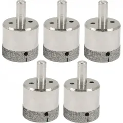 1" Diamond Coated Hole Saws Glass Drill Bit Set 5 Pcs