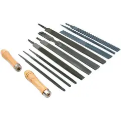 10 Large Files & Handles Metal Wood Filing Hand Tools