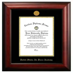 United States Air Force Academy 8.5w x 11h Gold Embossed Diploma Frame
