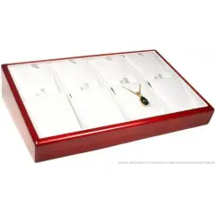 Diamond Pendant Earring Display Tray w/ Rosewood 8 Slot