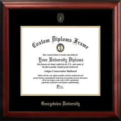 Georgetown University 17w x 14h Gold Embossed Diploma Frame with Campus Images Lithograph
