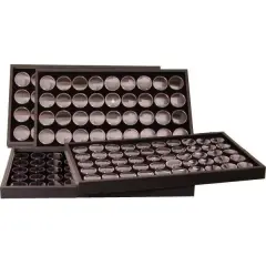 172 Black Foam Gem Jars & 4 Travel Display Trays