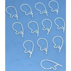 12 Earring Wires Sterling Silver French Ear 25 Gauge