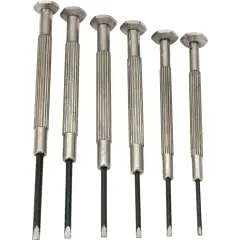 6 Screwdrivers Set Fixed Blade Watch Jeweler Tools Flat