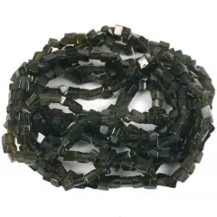 Black Fiber Optic Chip Beads Jewelry Beading 34" Strand