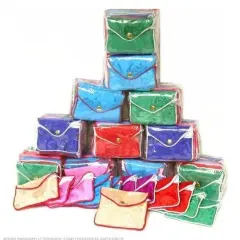 144 Jewelry Chinese Silk Pouches Chain Gift Display 4.5"