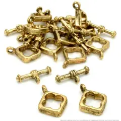 Square Toggle Clasps Antique Gold Plated Part Approx 12