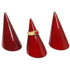 3 Ring Displays Rosewood Finger Stands Showcase Wooden