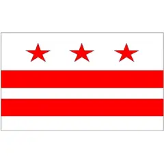 District of Columbia Flag with Grommets 2ft x 3ft