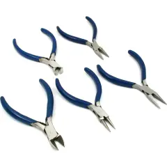 5 Chain Flat Round Nose Pliers Cutters Jewelers Tools