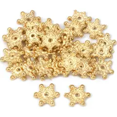 Flower Bali Spacer Beads Gold Plated 12mm New Approx 30