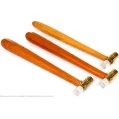 3 Hammer Brass & Plastic Wood Handle Mallet Bench Tool