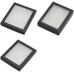 3 Display Cases Mount Frames with Glass Top 1 Each 6x5", 5x4", 4x3"