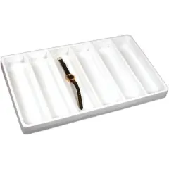 White Stackable Trays Bracelet Travel Display 6 Slot