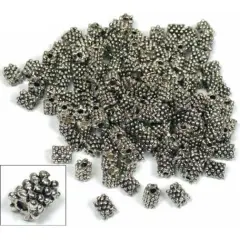144 Tube Bali Beads Black Antique 144 Parts