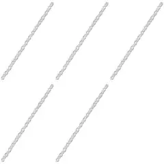 5 Pack Sterling Silver Round Cable Chain Necklace 20" 1.3mm