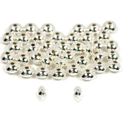 40 Saucer Beads Sterling Silver Beading Stringing Parts