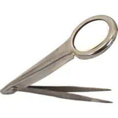 6X Loupe Jewelers Tweezers Magnifying Glass Pick Up Beading Hobby Craft Tool