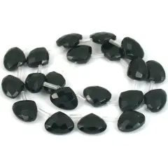 Black Faceted Peach FP Chinese Crystal Beads 15mm 1 St