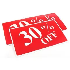 3 30% Off Display Signs Showcase Window Sale Message