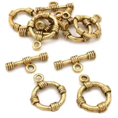 Bali Toggle Clasp Antique Gold Plated 15.5mm Approx 6