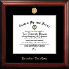 University of North Texas 14w x 11h Gold Embossed Diploma Frame