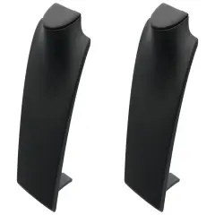 Black Leather Bust with Retractable Stand Jewelry Display 8 1/4" Tall Pack of 2