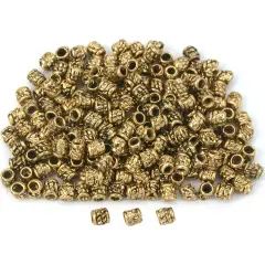 Bali Tube Beads Antique Gold Plated 3mm Approx 185Pcs