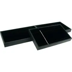 36 Slot Bracelet Watch Display Black Velvet Travel Tray