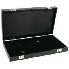72 Slot Black Ring Pad Display & Jewelry Travel Case