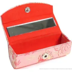 Brocade Lipstick Case & Mirror Cosmetics Makeup Compact