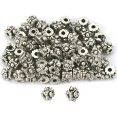 Bali Tube Spacer Beads Antq Silver Plt 3.5mm Approx 60