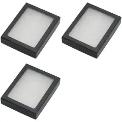 Display Cases Mount Frame Case with Glass Top 3 1/2" x 2" x 3/4"Pack of 3