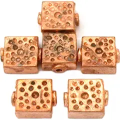 Square Beads Copper Plated Tube Beading 11mm Approx 6