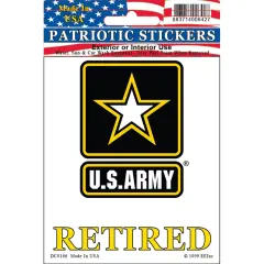 United States Army Retired Sticker 3-1/4"