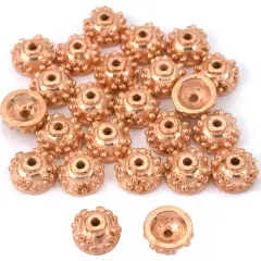 Bali Bead End Caps Copper Plated Beading 7mm Approx 24