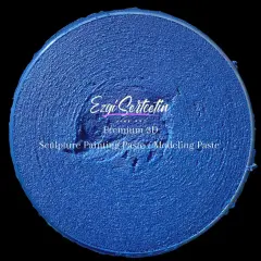 3D Premium Sculpture Painting Paste|Texture Paste|Decorative Plaster|Ready to Use|Ideal for Artwork|Stencil|Flowers|Texture|Art Relief|New Formula| 6 oz by Volume|Ezgi Sertcetin Metallic dark blue