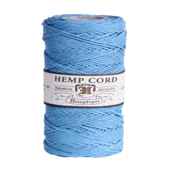 Hemptique 1mm #20 Hemp Cord Spools Jewelry Making Macrame Crochet Crafting Gift Wrapping Light blue