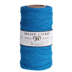 Hemptique 1mm #20 Hemp Cord Spools Jewelry Making Macrame Crochet Crafting Gift Wrapping Turquoise